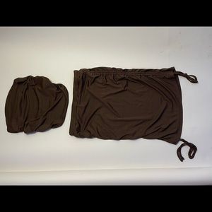 Ruched Side Crop Tube Top & Drawstring Bodycon Skirt Set
Chocolate Brown / M